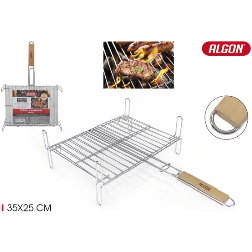 BBQ Grill CR-Wood with Legs 35x25cm Algon BBQ