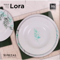 Round Dinnerware Set 18pcs Lora MD