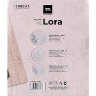 Round Dinnerware Set 18pcs Lora MD