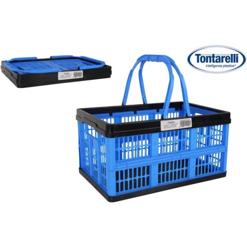 Caja Plegable Con Asas 16L Azul/Negro