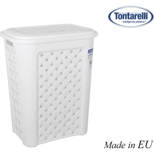 Arianna White Laundry Basket 30L