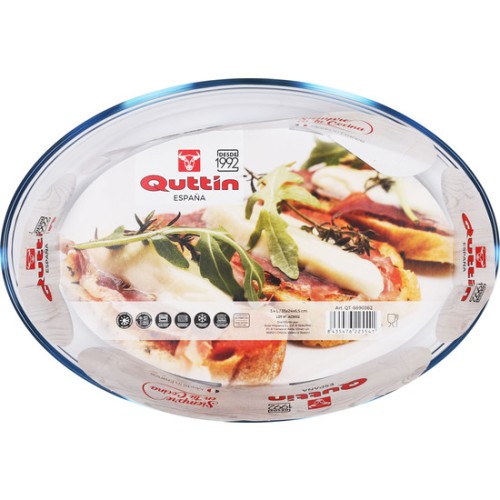 Oval Glass Dish 35x24cm Quttin