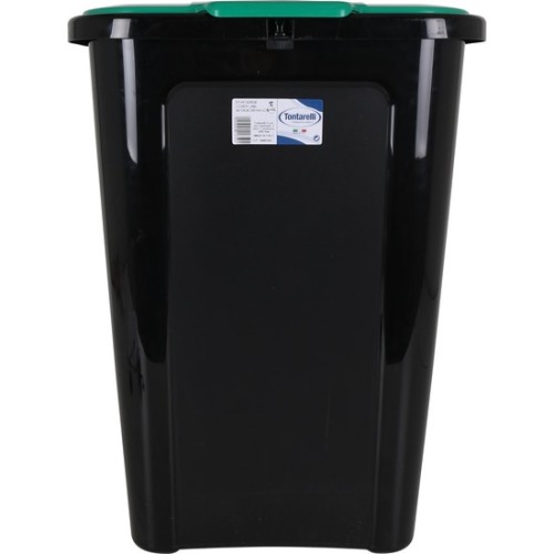 Coverline 44L Trash Bin Black Green Lid