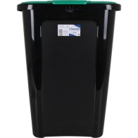 Coverline 44L Trash Bin Black Green Lid