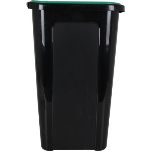 Coverline 44L Trash Bin Black Green Lid