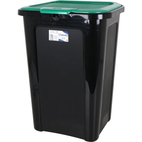 Coverline 44L Trash Bin Black Green Lid