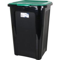 Coverline 44L Trash Bin Black Green Lid
