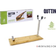 Bamboo Metal Ham Holder Quttin