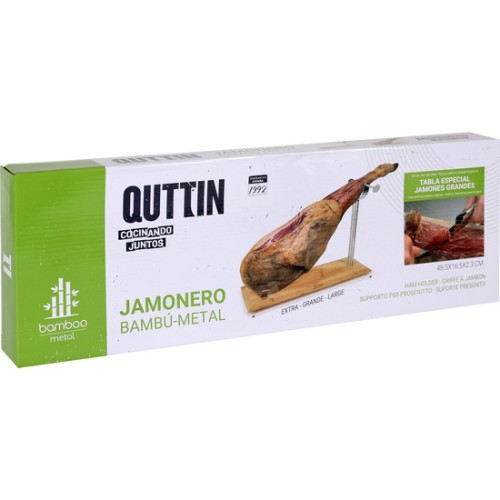 Bamboo Metal Ham Holder Quttin