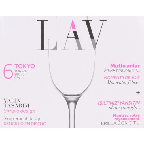 Set of 6 Tokyo Wine Glasses 290cc - Elegant Drinkware