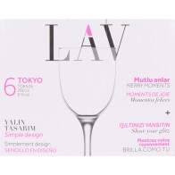Set de 6 Copas de Vino 290cc Tokyo - Cristalería Elegante