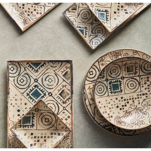 Fuente Rectangular 25x15cm Grecia Elite Brillo