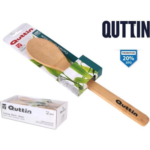 Quttin 30cm Bamboo Spoon - Eco-Friendly Kitchen Essential