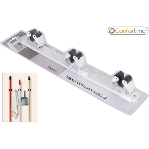 Triple Wall Mounted Broom Holder