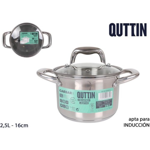 Olla Acero Inducción 16cm Con Tapa New Caesar - Compañero Perfecto de Cocina
