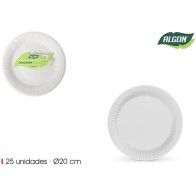 Set-25 Plato Cart. Natural 20cm Algon