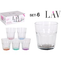 Set de 6 Vasos de Agua Colores Pastel 305cc