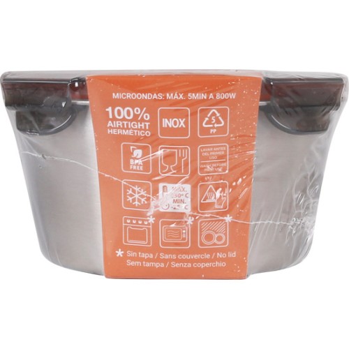 Microwave Oven Safe Steel Container 0.6L Quttin