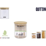 Borosilicate Jar with Bamboo Lid 11x12cm