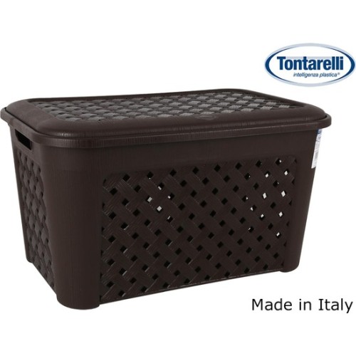 Arianna Wenge Laundry Basket with Lid