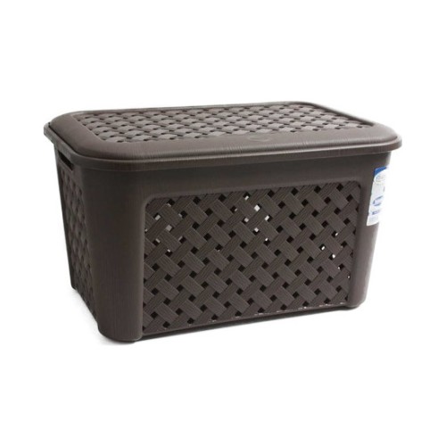 Arianna Wenge Laundry Basket with Lid