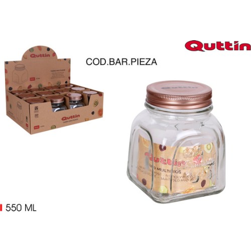 Tarro Vidrio Multiusos 550ml Copper