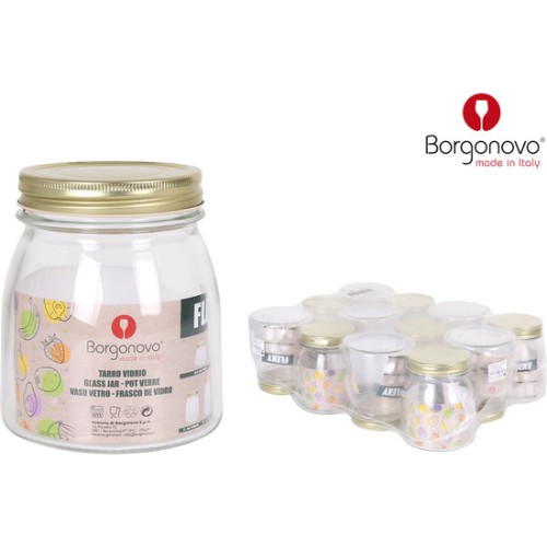 75cl Glass Jar with Flexy Lid 10.5x126cm for Storage
