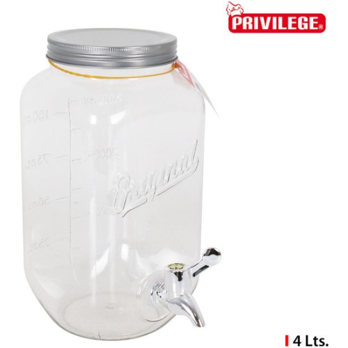 Privilege 4L Dispensing Jar with Easy Tap