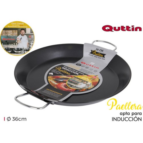 Paellera Antiadherente Inducción 36cm Quttin