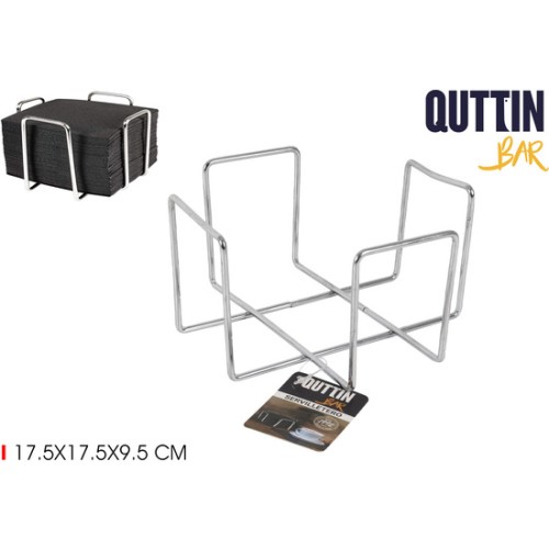 Servilletero Cromado 17.5x17.5x9.5cm Estiloso Comedor