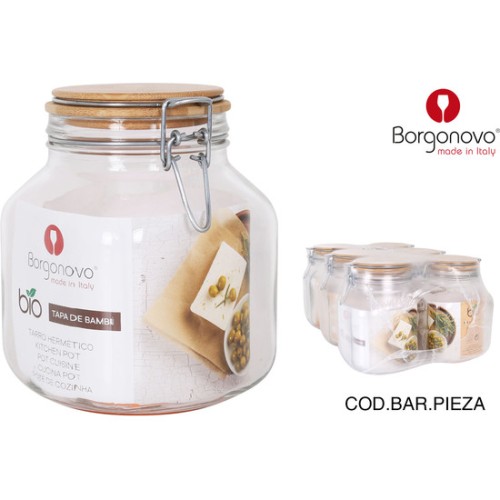 Hermetic Jar - Primizie 2000cc Bamboo Lid