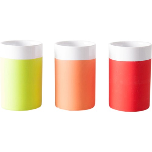 Porta Cepillos Cerámica - 3 Colores Surtidos