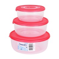 Set 3 Fiambreras Coral Para Frescura