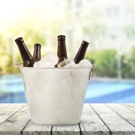 Galvanized Metal Bucket with Opener - Perfect for Events