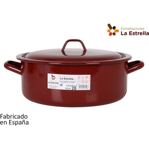 Cacerola Esmaltada C/tapa 28cm - 6,8l