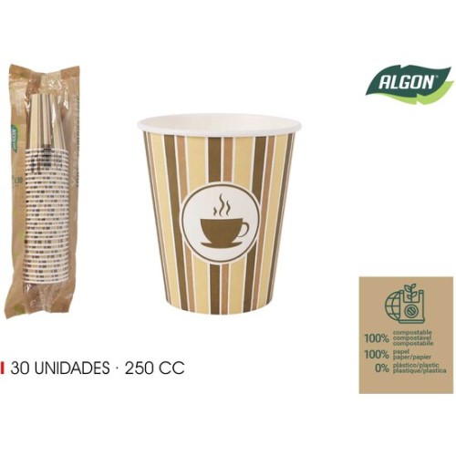 Set-30 Vaso Carton Cafe 250cc