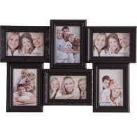 Multi Frame for 6 Photos Black 20 x 36 cm