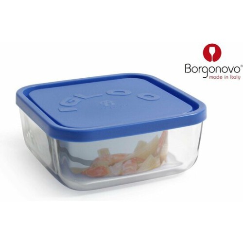 Tarro Igloo Quadro Azul 15cm para Almacenamiento de Alimentos