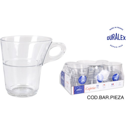Set of 6 Stackable Coffee Cups 22cl