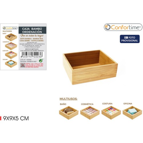 Bamboo Organizer Box 9x9x5cm