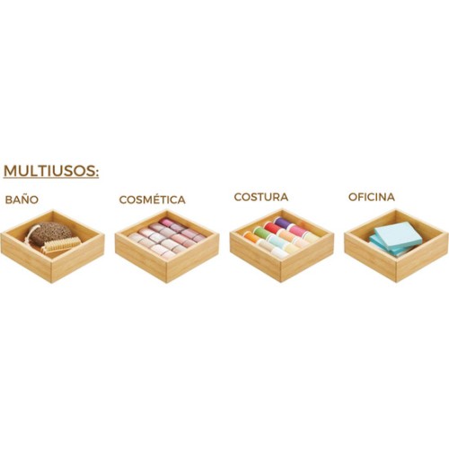 Bamboo Organizer Box 9x9x5cm