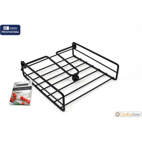 Black Metal Napkin Holder Confortime - Stylish and Durable