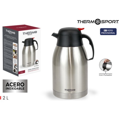 Jarra Termo Inox 2lt.con Pulsador para Bebidas