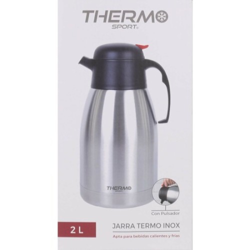 Jarra Termo Inox 2lt.con Pulsador para Bebidas