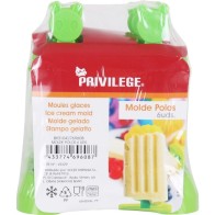 6 Piece Popsicle Mold Assorted Colors