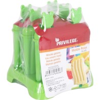 6 Piece Popsicle Mold Assorted Colors