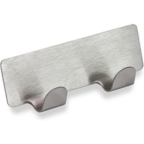 Adhesive Steel Hanger with 2 Hooks 8x3