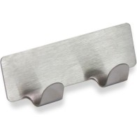Adhesive Steel Hanger with 2 Hooks 8x3