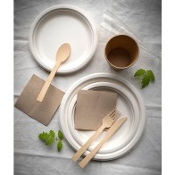 Set of 25 Bio Round Plates 25cm