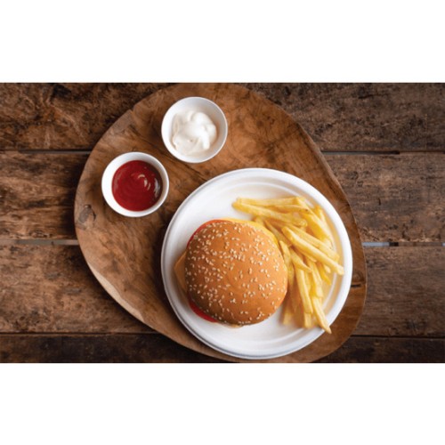Set of 25 Bio Round Plates 25cm